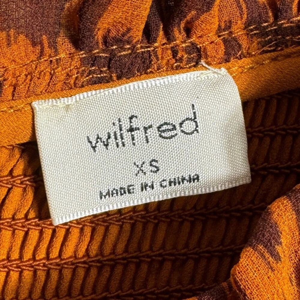 Aritzia Rust Patterned Midi Dress - Picture 7 of 9